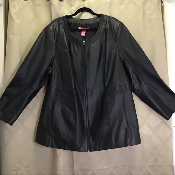 Woman Within 02-0201-0 A-Line Leather Jacket - Picture 13 of 13